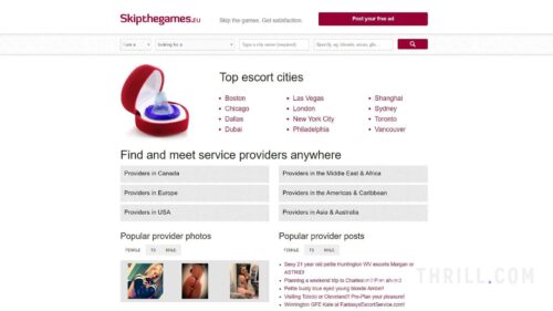 Sla de spellen over & TOP 10 escortsites vergelijkbaar met Skipthegames.com