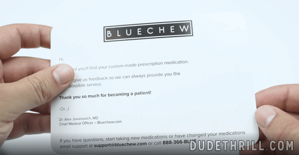 welcome note bluechew