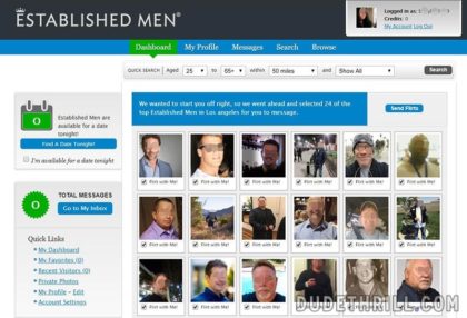 Established Men homepage