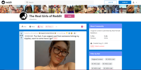 ragazze reali reddit