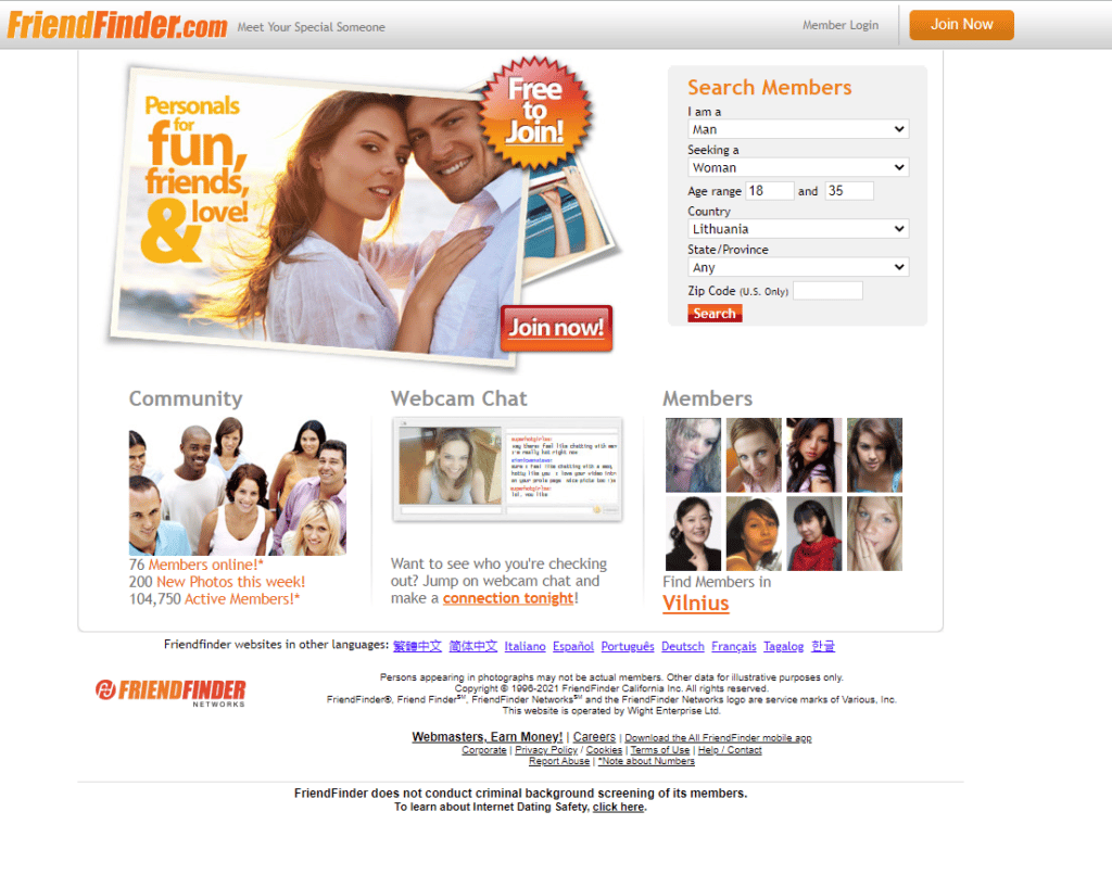 friendfinder site