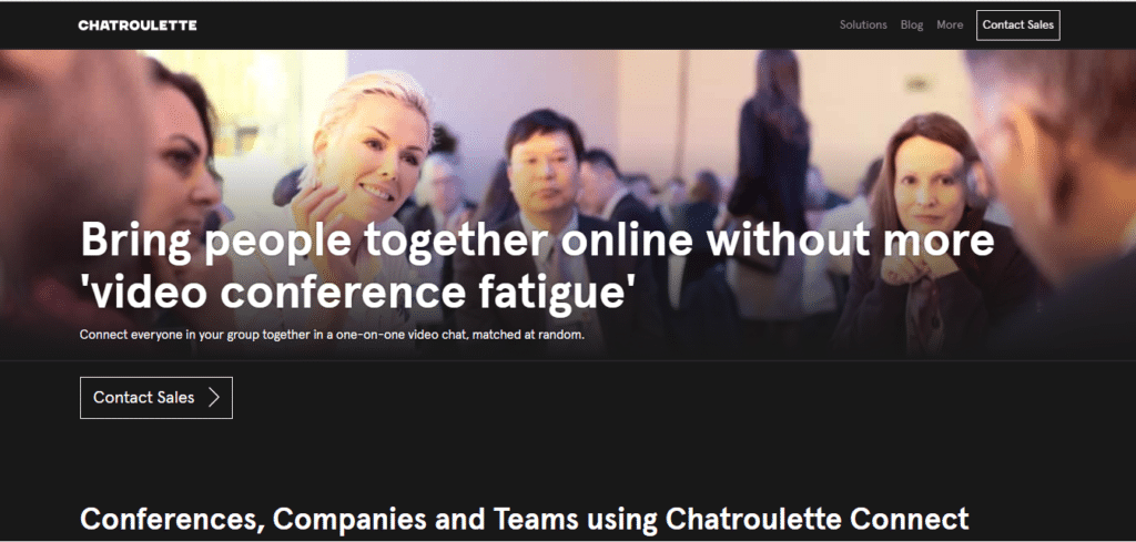chat Chatroulette الاتصال المبيعات