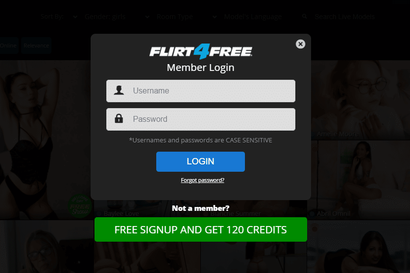 Flirt4Free regisztráció