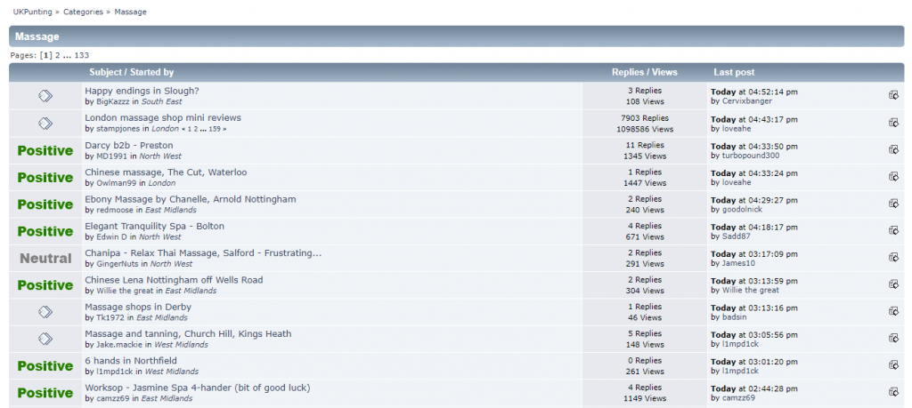 UKPunting categories