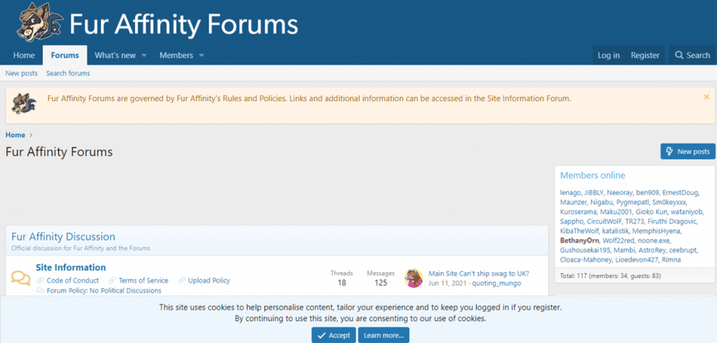 furaffinity fórumok