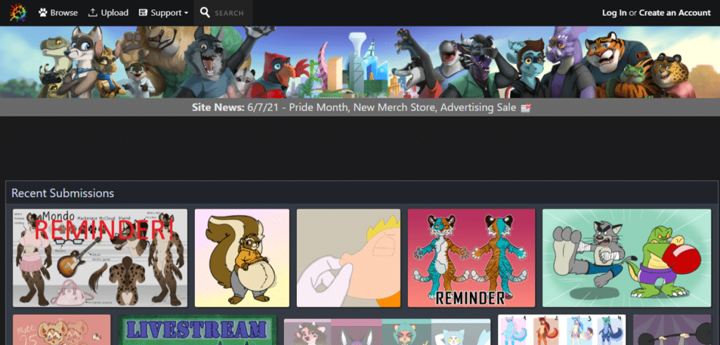 furaffinity home