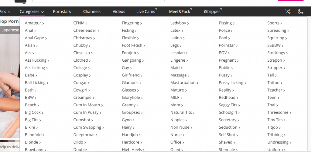 categorías de pornpics