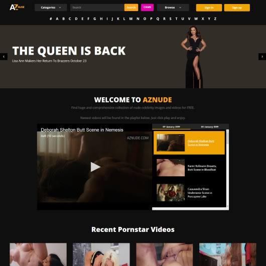 AZNude homepage