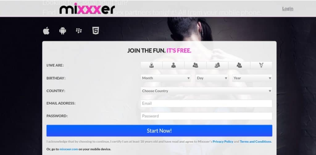 Регистрация Mixxxer