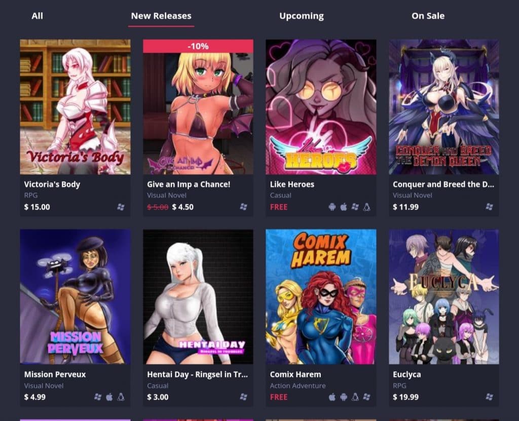 Νέες κυκλοφορίες Nutaku