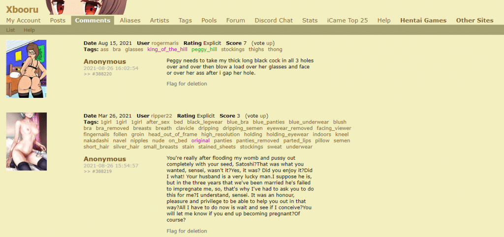 XBooru comments