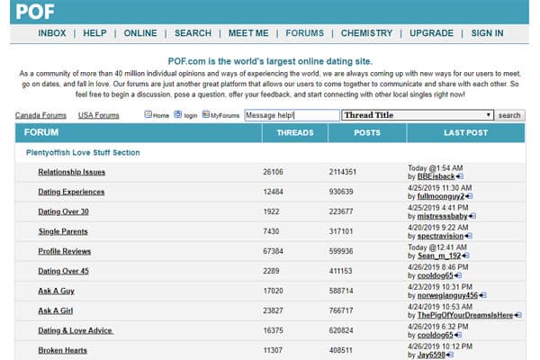 PlentyofFish forumları