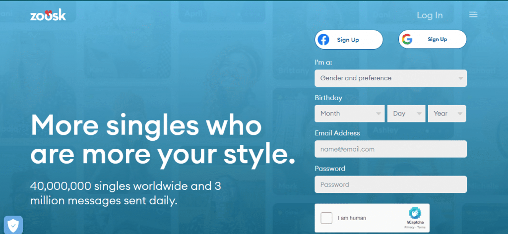 Zoosk-register