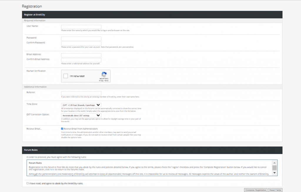 registrazione dell'erotismo