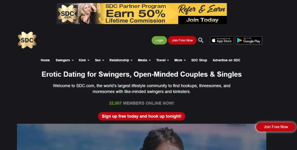 Swingerdateclub-Sektionen