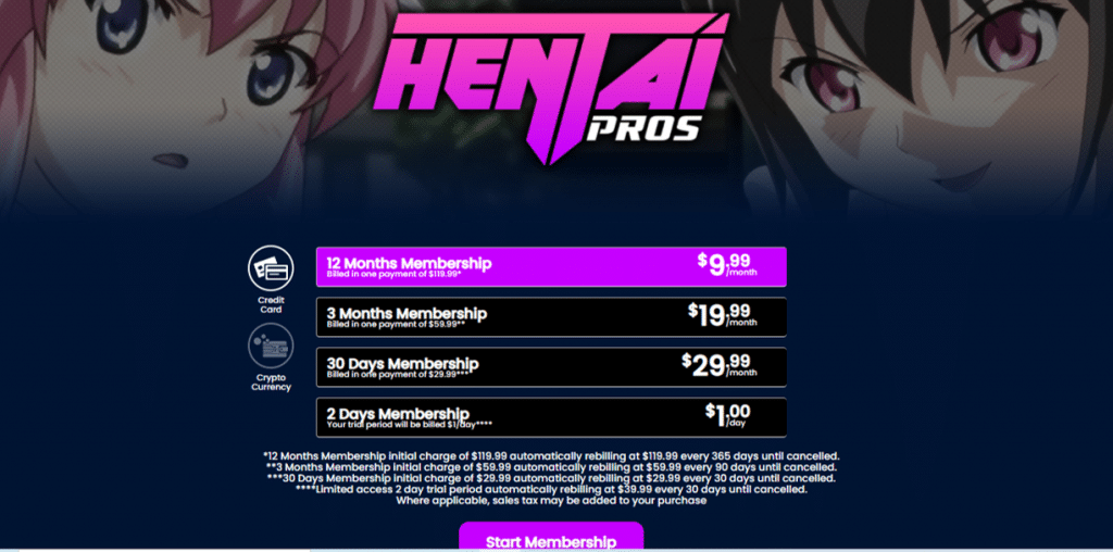 HentaiPros medlemskab