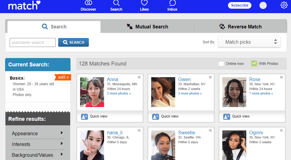 match.comのメンバー