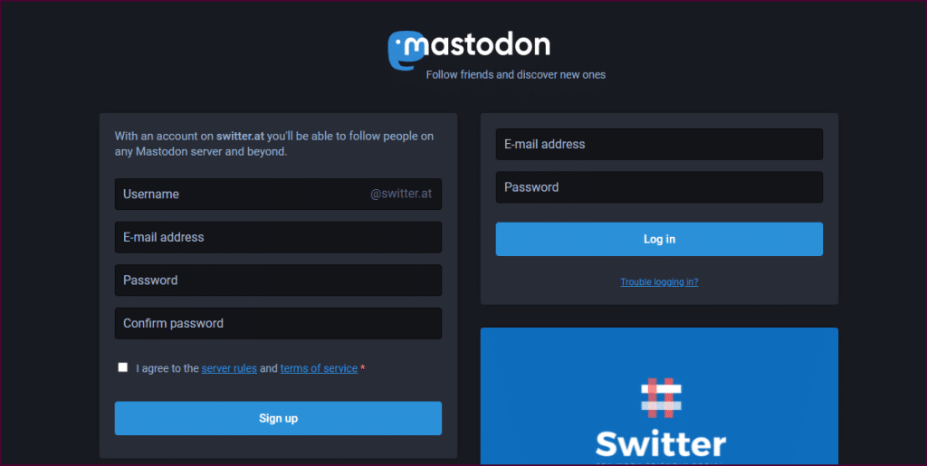 Switter principal