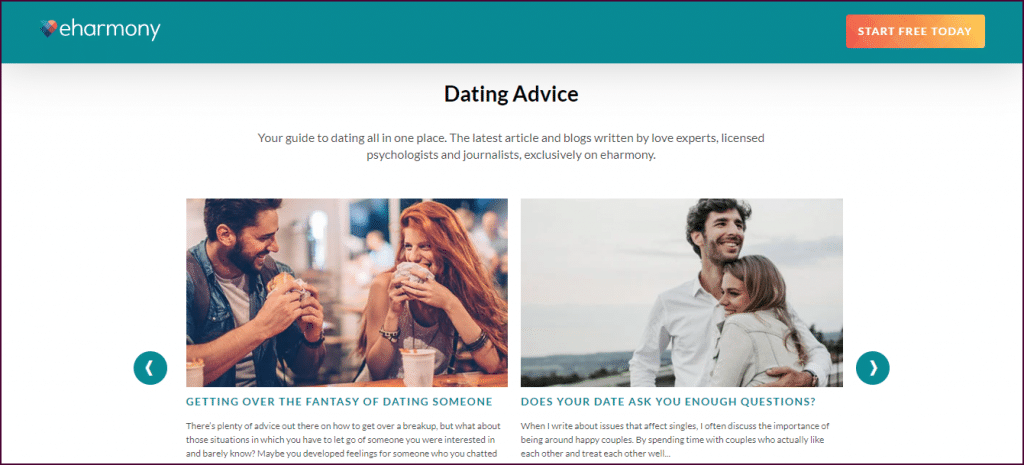 eharmony dating advice