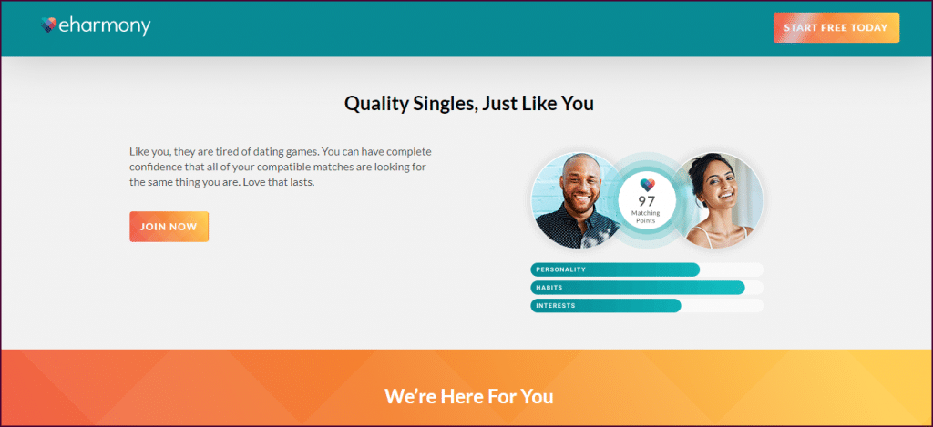 eharmony wedstrijden