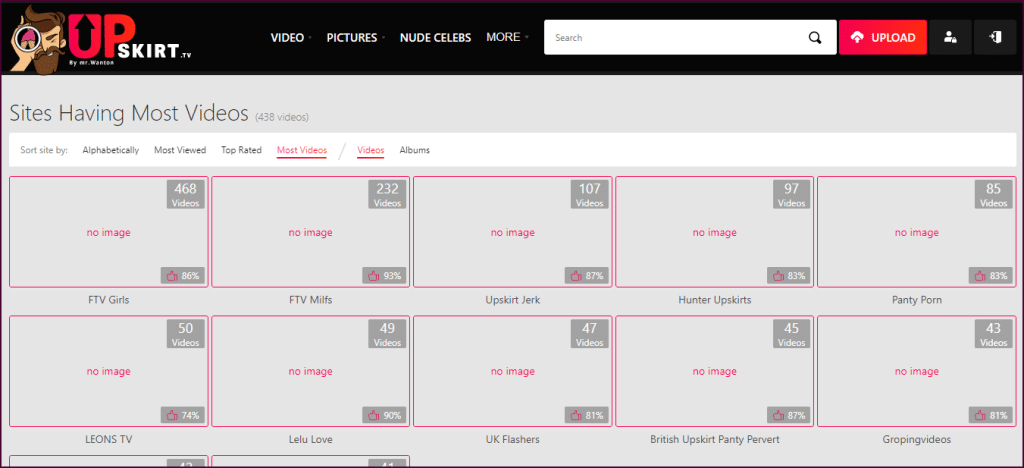 sites de télévision sous la jupe