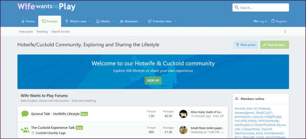 adult communities online forum hotwives