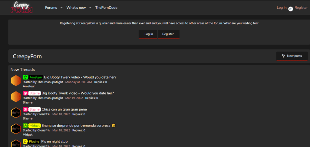 Extreme Porn Forum - Creepy Porn & TOP-12 Porn Forum Sites Like CreepyPorn.com