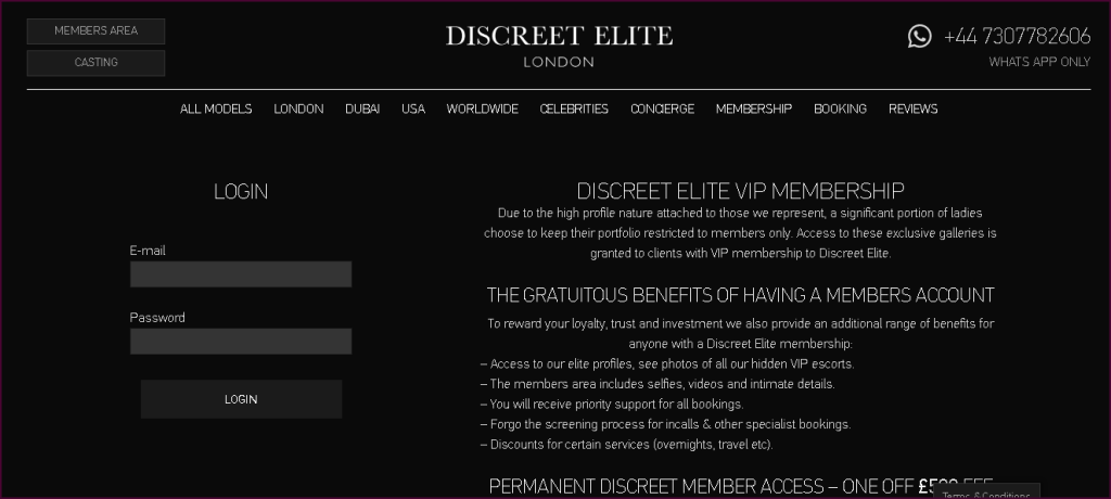 Discreet Elite-lidmaatschap