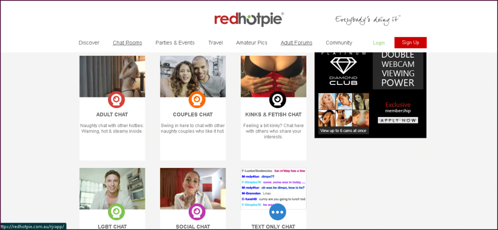 RedHotPie chats