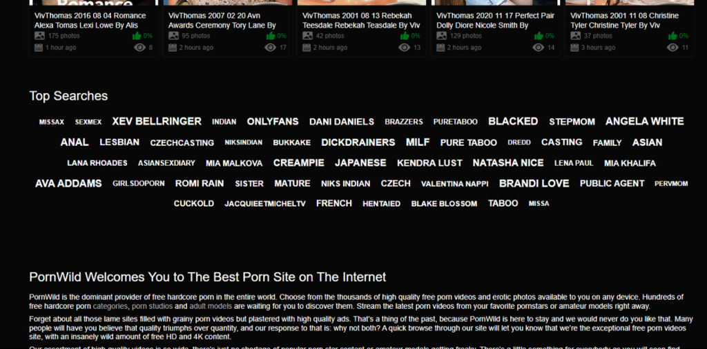 migliori ricerche su pornwild