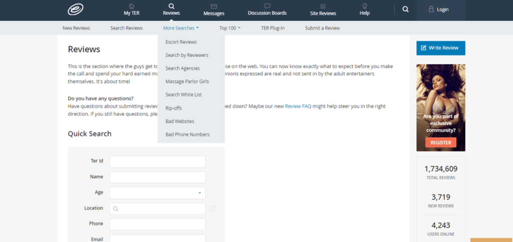 theeroticreview advanced search