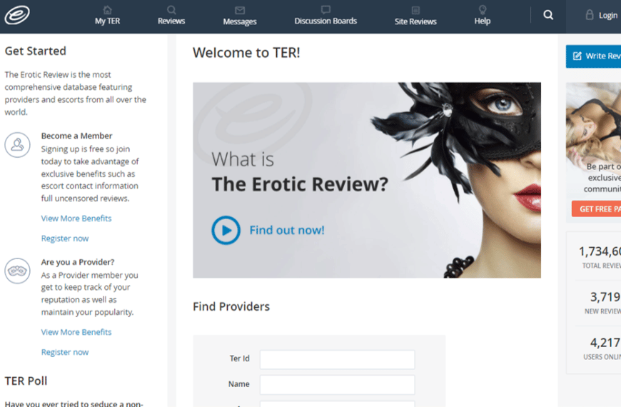 The Erotic Review y 12 mejores sitios de acompañantes como TheEroticReview.com