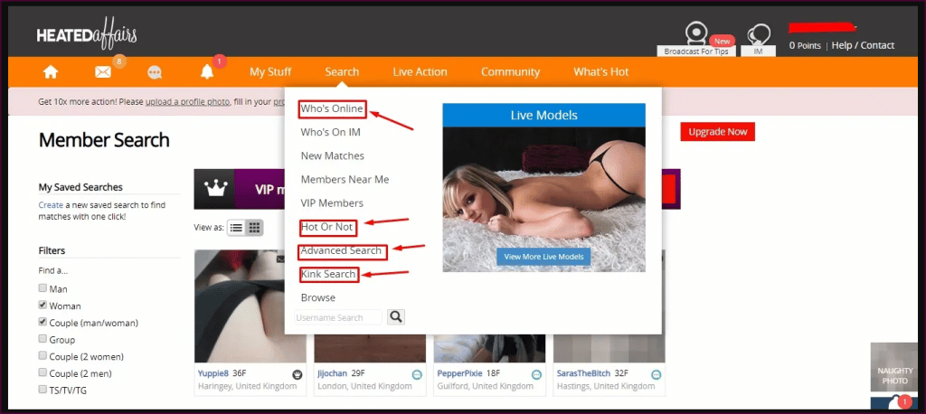 Heated Affairs search