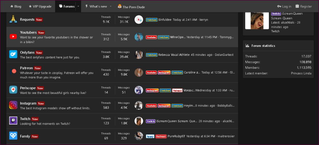 Categorías del foro LeakEmUp