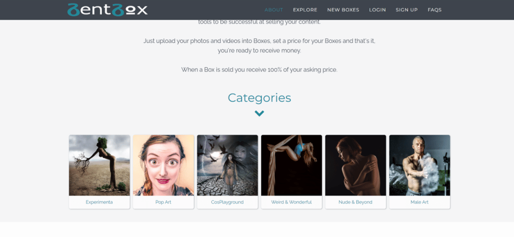 categorías de bentbox