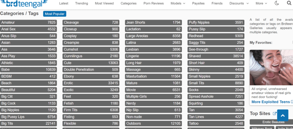 categorías brdteengal