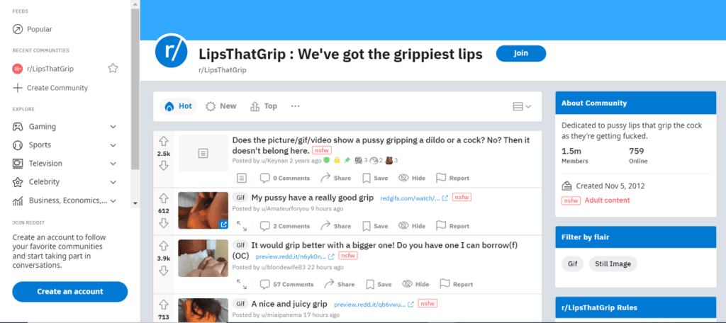 reddit dudaklarthatgrip topluluğu