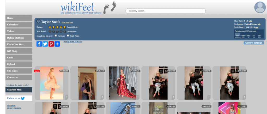 wikifeet Тейлор