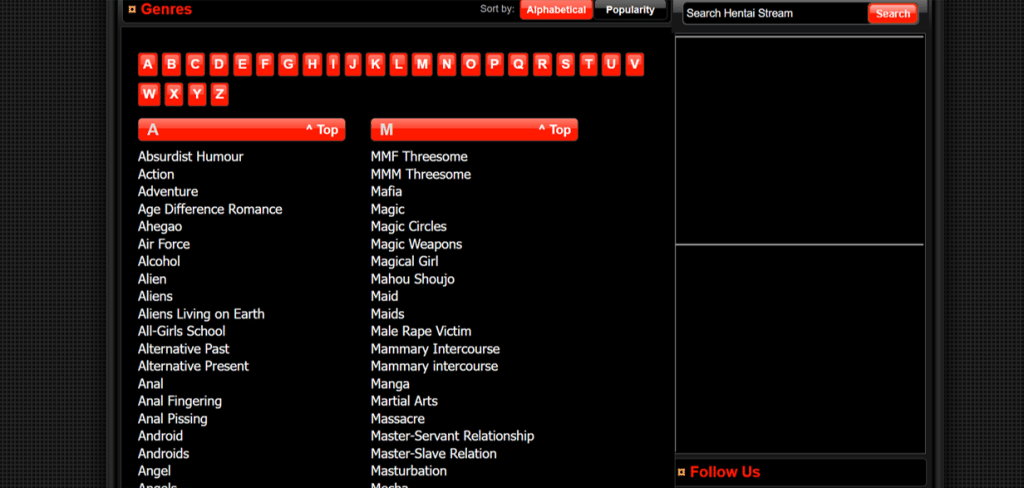 hentaistream genres