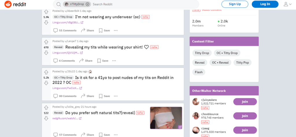 Reddit filtr tittydrop