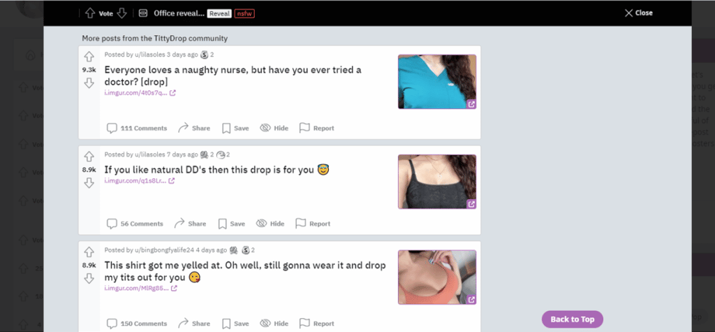 reddit tittydrop davranır