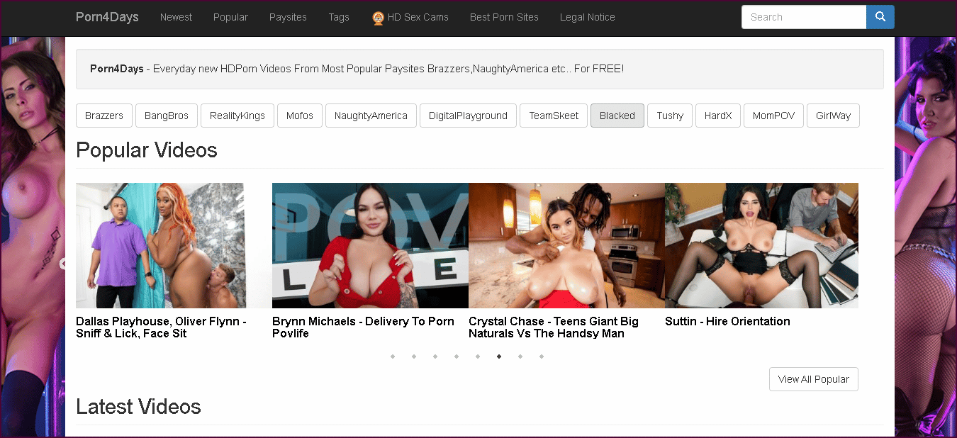 Porn 4days - Porn4Days & 12 Best Free Porn Tubes & Sex Tubes Like Porn4days.biz