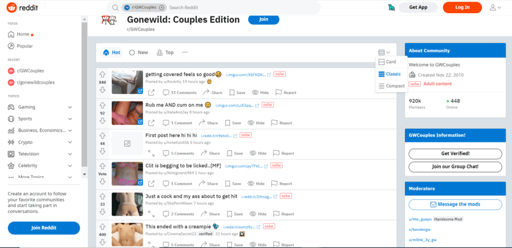 klasszikus reddit gwcouples