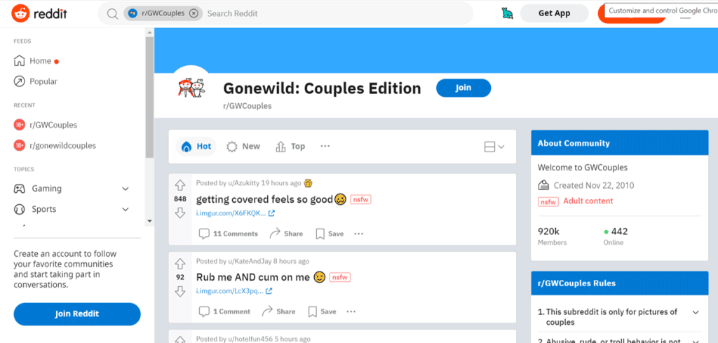 reddit gwcouples ana sayfası