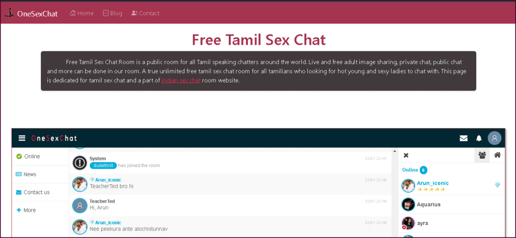 Tamilski OneSexChatIndia