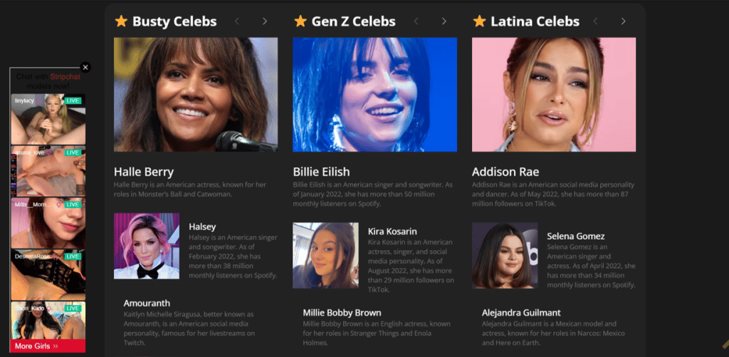 celebhub-categorieën