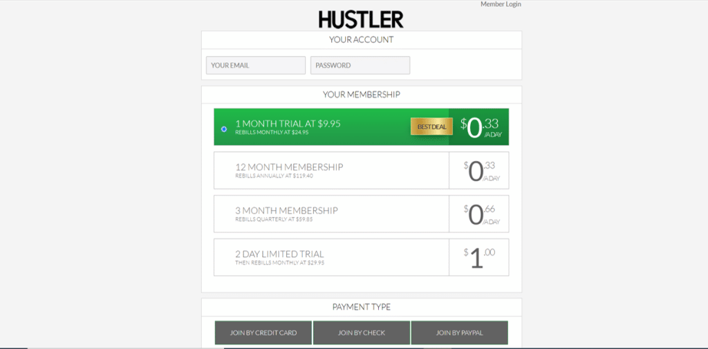 hustler membership