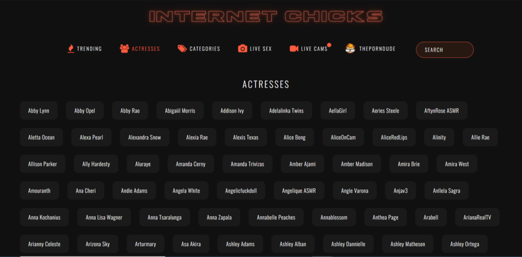 internetchicks aktrisleri