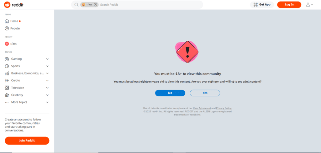 reddit ass page