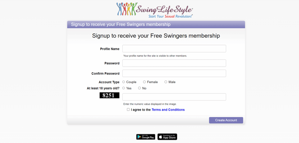 Swinglifestyle-Anmeldung